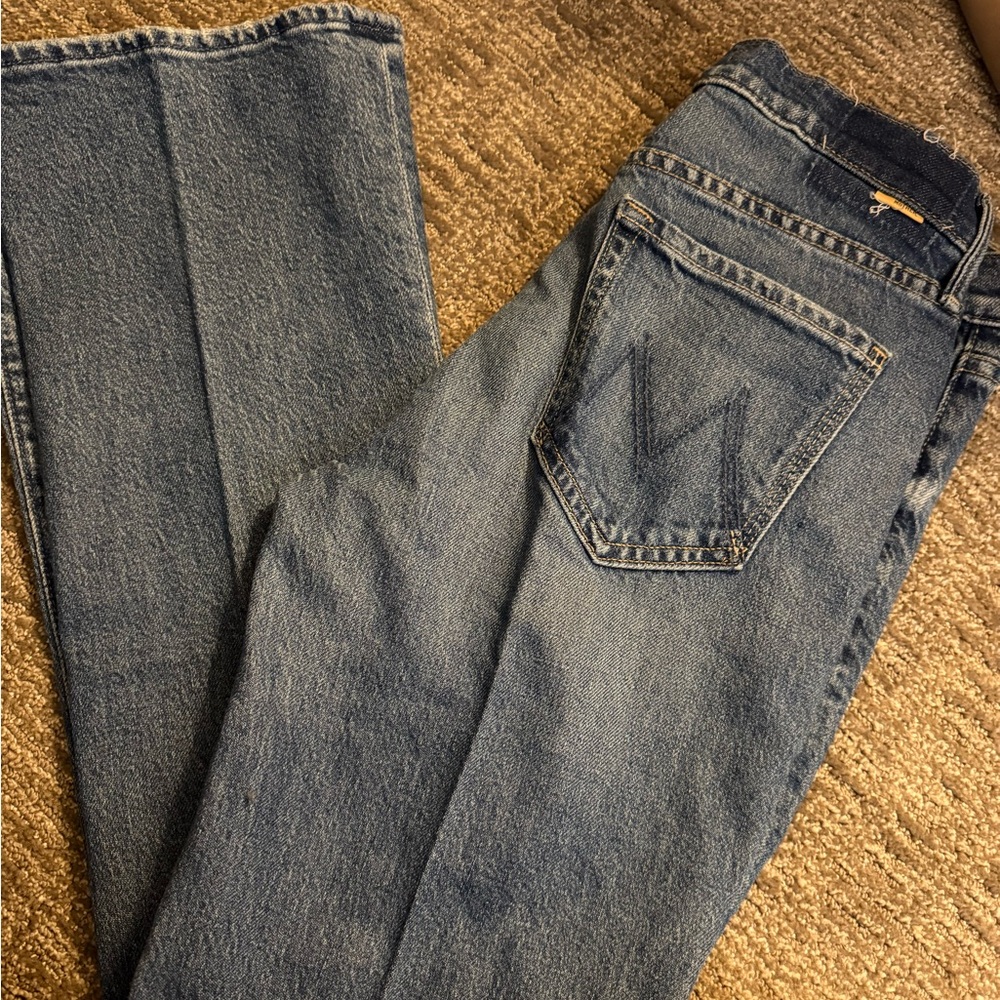 MOTHER Classic Straight Leg Jeans in Blue